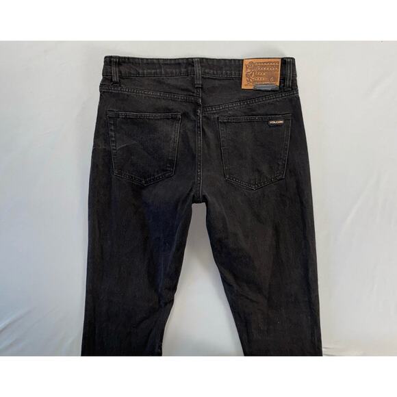 Volcom Vorta Slim Straight Stretch Denim Skate Jeans. Washed Black, Men's 30X32 - Picture 8 of 9